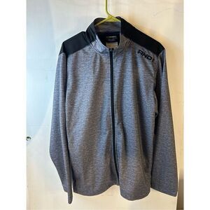 And1 zipper jacket men’s m black gray rn#17927